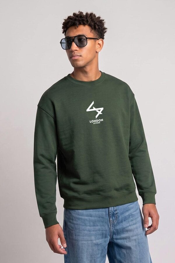 London Attitude Relaxed Fit Japanese Inspired Graphic Sweatshirt