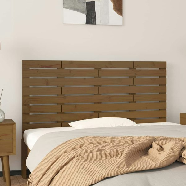 Berkfield Wall Headboard Honey Brown 146x3x63 cm Solid Wood Pine