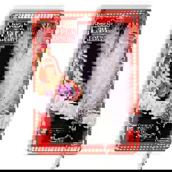 Bristol Novelty Unisex Adults Feathered Flapper Headband - White - 