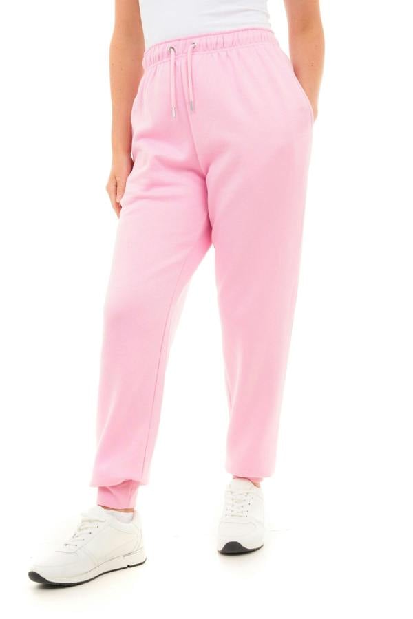 Smart Living Women's Soft Lounge Joggers - Cozy Sweatpants with Cuffed Hem & Drawstring - Pink