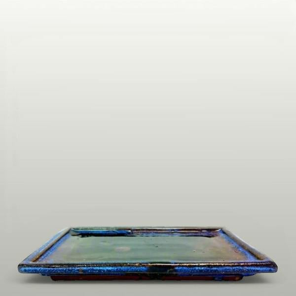 15cm Glazed Bonsai Pot Drip Tray | Rectangle - Yorkshire Bonsai standardised image 20260605-112558