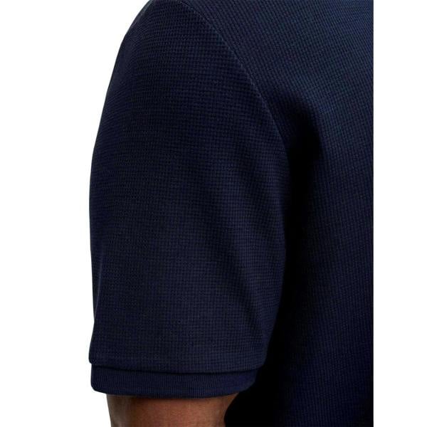 Jack And Jones Mens Austin Short-Sleeved Polo Shirt - Navy Blazer - 