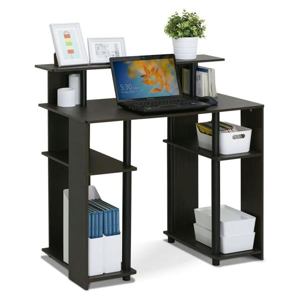 WALPLUS JAYA Simple Design Computer Writing Desk, Walnut | Modern Desk Designed for Contemporary Interiors | 15071WNBK