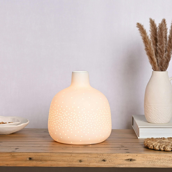 Hestia White Short Table Lamp