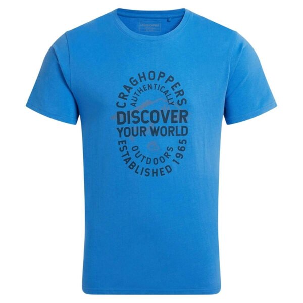Craghoppers Mens Lucent II Slogan Short-Sleeved T-Shirt - Sky Azure