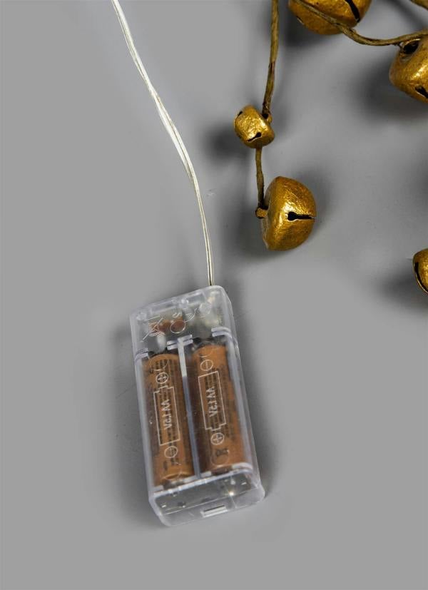 150cm Golden Pre-Lit Hanging Garland with 20 Warm White LEDs for Christmas Display image 7