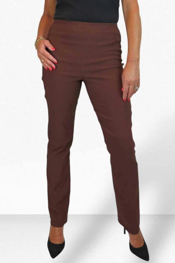 Paulo Due Women's Pull On Stretch Straight Leg Trousers