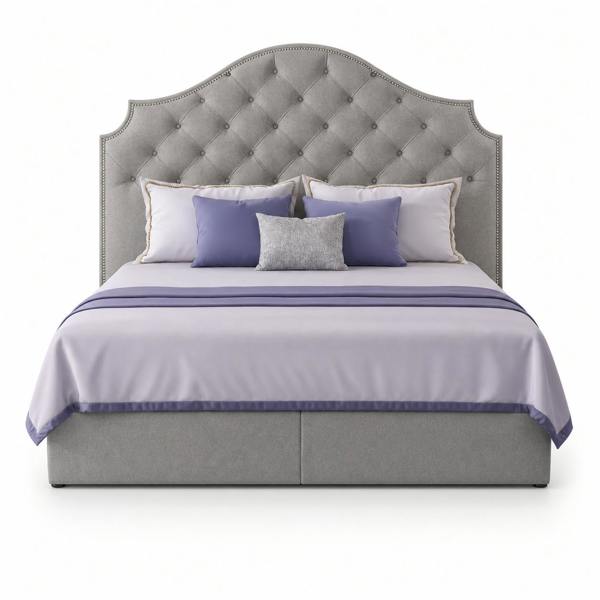 Great British Beds Dundee Divan Bed - Silver Plush