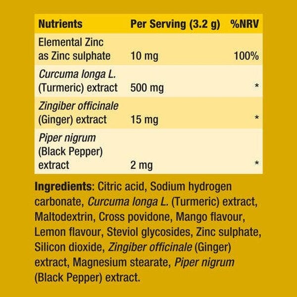 Turmeric & Ginger Tablets for Immunity Support | Mango, Pack of 3