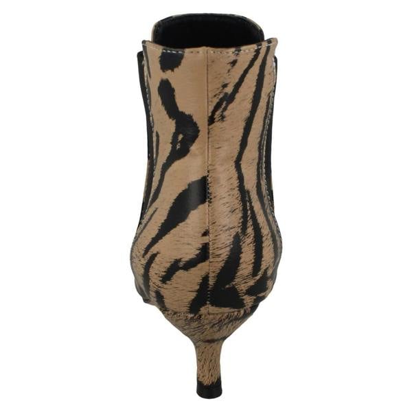 Spot On Ladies Spot On Animal Print Ankle Boots F51118