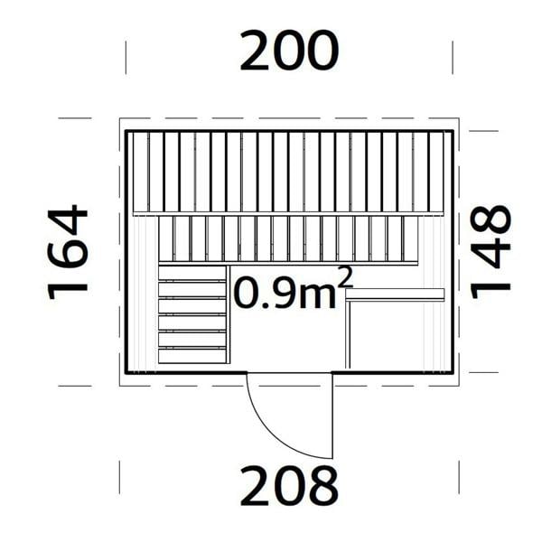 Palmako Anita Barrel Sauna 0.9m²