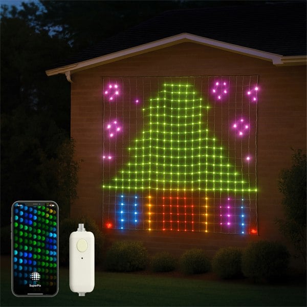 Xmas Haus RGB LED Mesh Net Light   1.8m x 1.8m 579 Led -  Smart Pixy App Controlled