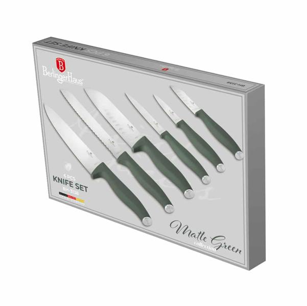 Knife Set 6 pcs – Berlinger Haus BH3138 | Matt Green