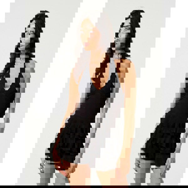 Pink Vanilla Lace Ruffle Playsuit