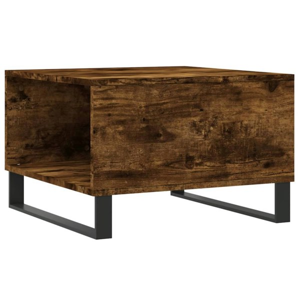 Berkfield Coffee Table Smoked Oak 55x55x36.5 cm Engineered Wood