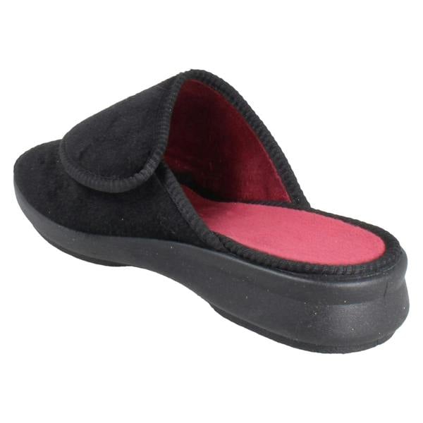 DB Shoes Ladies DB Wide Fitting Slippers - Red Start