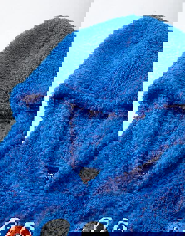 Poppy's Playtime Boys Blue Character Embroidery Blanket Hoodie (One Size)