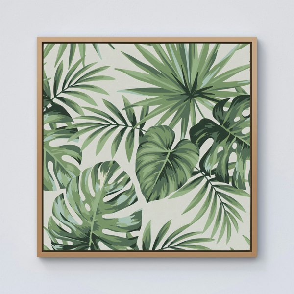 Warren Reed Exotic Palm Leaves Framed Canvas