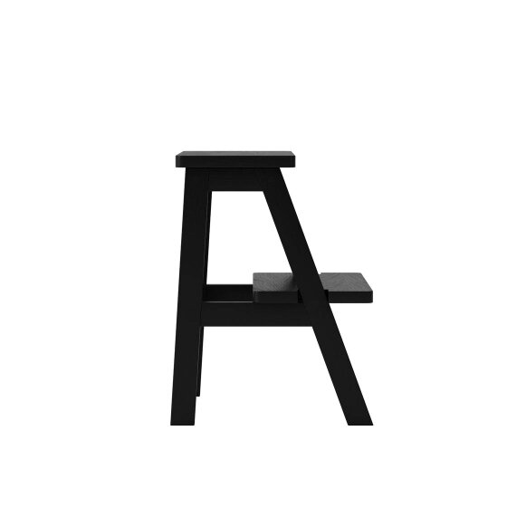 Wyld Haus Cork Black Wooden Level Decorative Stool
