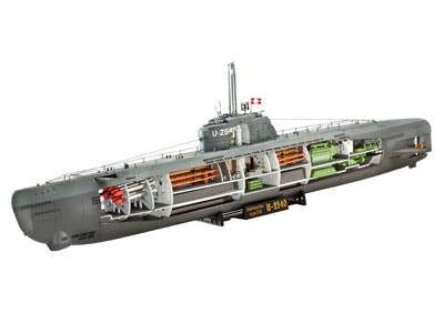 Revell German Submarine Type XXI with Interior (1:144 Scale)
