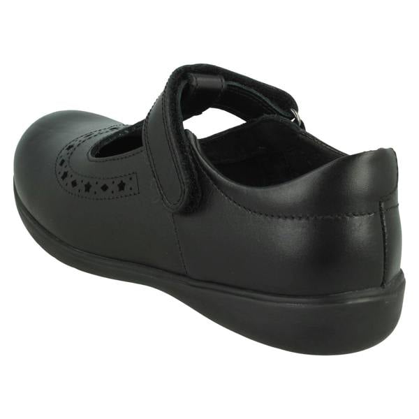 Start-rite Girls Start-Rite Diamond And Star Cut-Out T-Bar School Shoes Hope