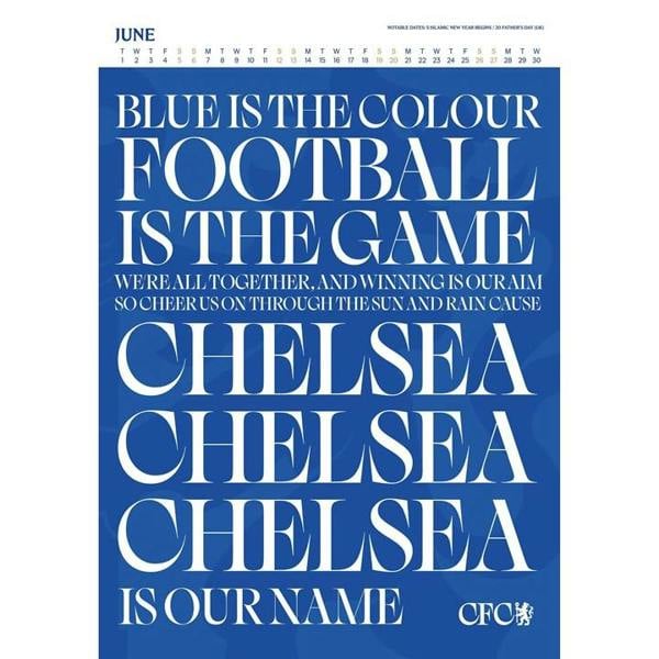 Chelsea FC Collector's Edition A3 Calendar 2027, Wall Calendars, Month To View, Sports, Gift