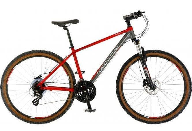 Claud Butler Haste 2.0 Mens Alloy Mountain Bike, 650B Wheel, 24 Speed - Grey/Red