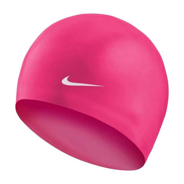 Nike Unisex Adult Logo Silicone Swimming Cap - Pink - 