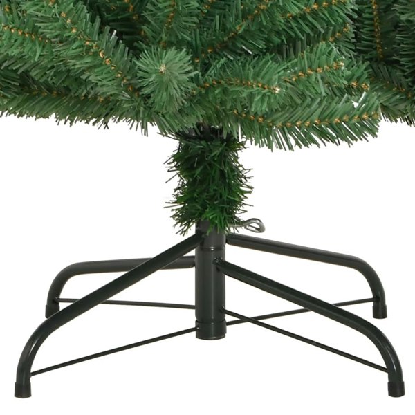 Berkfield Artificial Hinged Christmas Tree with Stand Green 180 cm