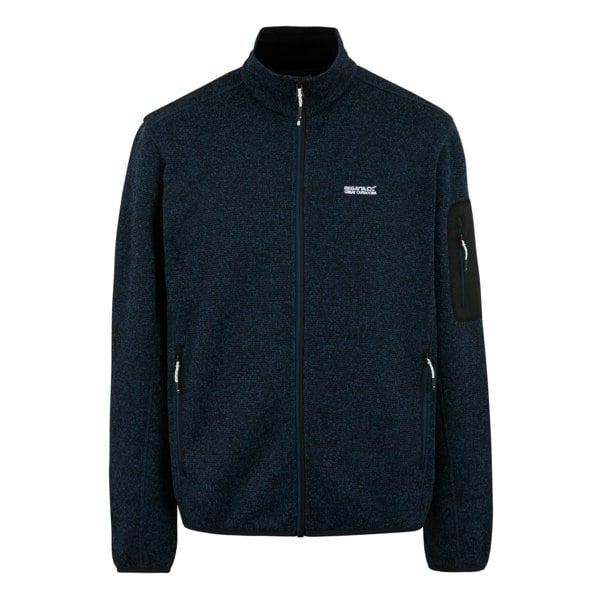 Regatta Mens Newhill Marl Full Zip Fleece Jacket - Moonlight Denim
