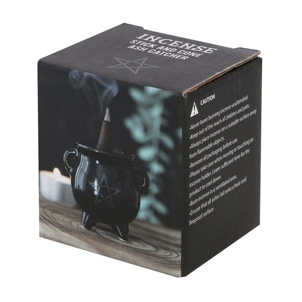 Serano Pentagram Cauldron Ceramic Incense Holder