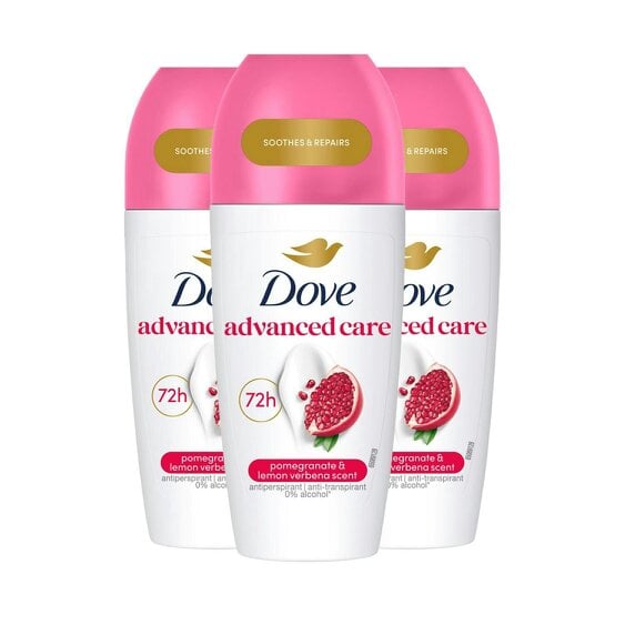 Dove Go Fresh Roll On Anti-Perspirant - Pomegranate 72H Protection, 3x50ml