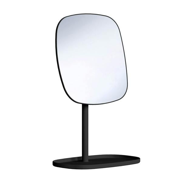 Matt black freestanding mirror