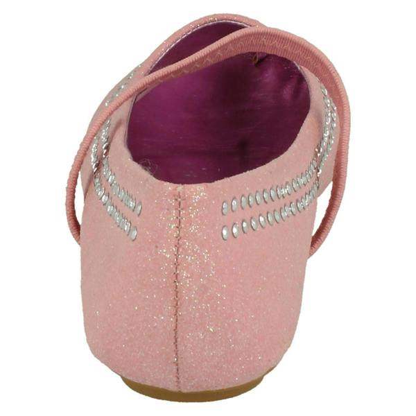 Spot On Girls Spot On Glitter Elasticated Strap Flats
