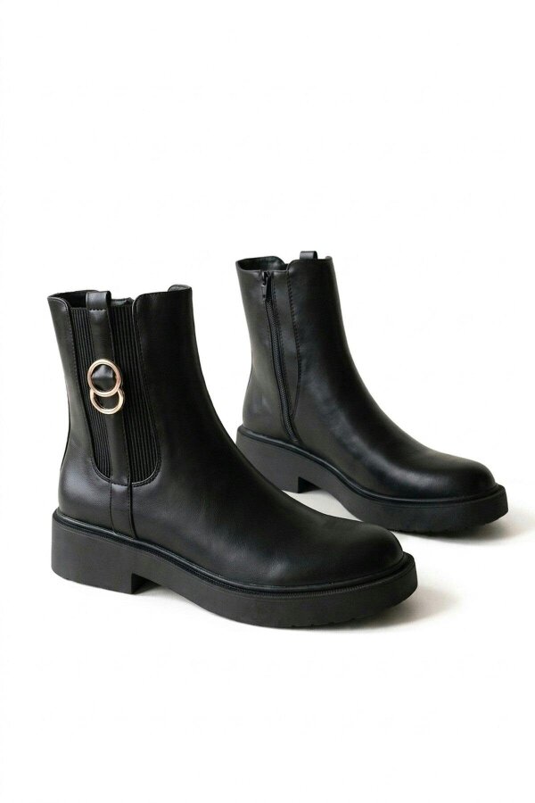 ikrush Pilar Gold Ring Chunky Chelsea Boots