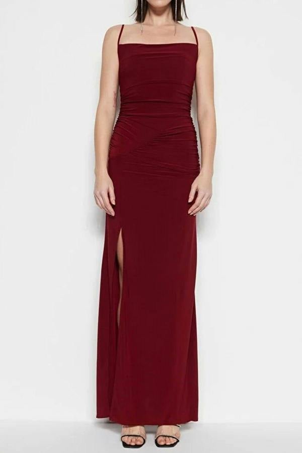 WOVCOR Knitted Long Elegant Evening Dress
