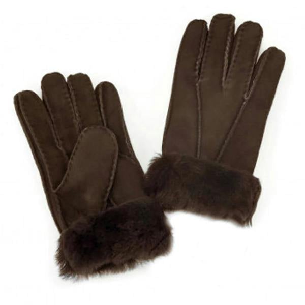 Eastern Counties Leather Womens LSG/V Sheepskin Gloves - Brown