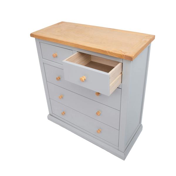 Cabinet Bits Loreo 5 Drawer Chest of Drawers Wood Knob