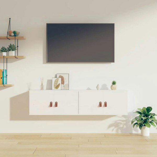 Berkfield Wall Cabinets 2 pcs White 60x30x30 cm Solid Wood Pine
