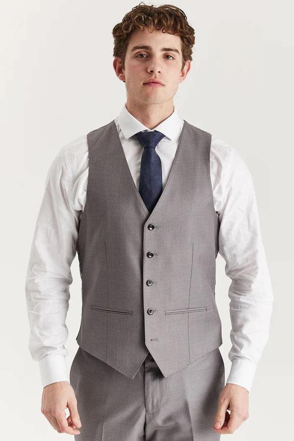Infinity Leather Men’s Grey Tailored 3 Piece Suit Formal Classic Suit