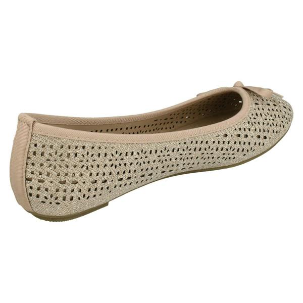 Spot On Ladies Spot On Punched Design Ballerinas F80376