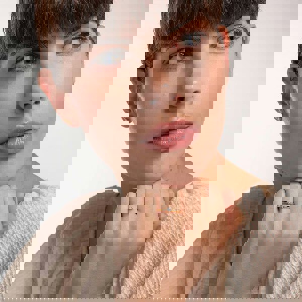 THOMAS SABO Gold Plated Small Six Claw Cubic Zirconia Ring TR2312-414-14