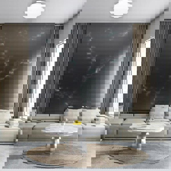 Milagro Ceiling Lamp Siena 72W LED 550 mm Stylish White And Chrome Circular Design Dimmable Including Remote Control