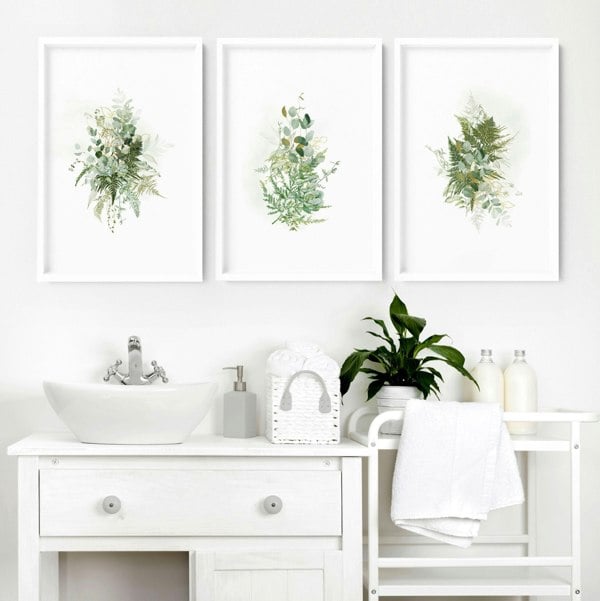 Wall art for a bathroom | Set of 3 art prints