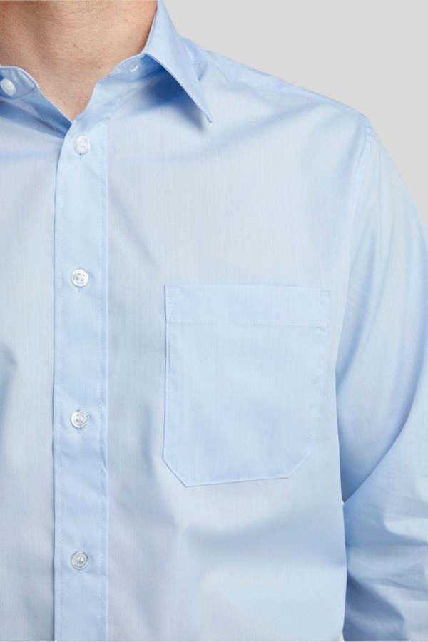 Glacier Blue Classic Easy Care Long Sleeve Shirt