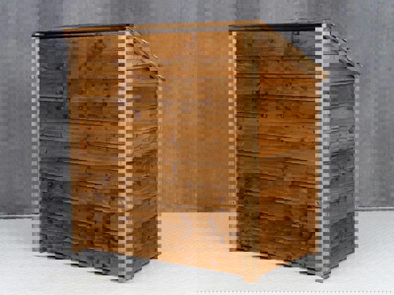 Arbor Garden Solutions Wooden Log Store (W-119cm, H-118cm, D-71cm) - Brown Finish