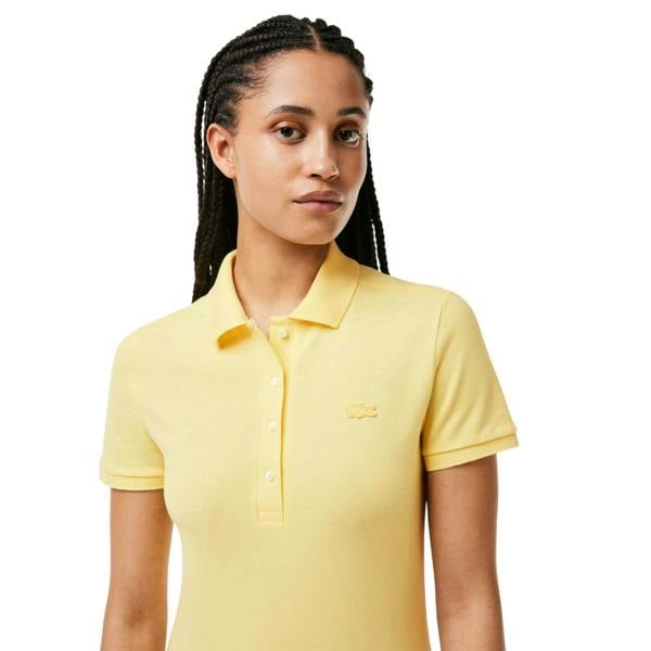 Lacoste Womens/Ladies Collared Polo Shirt Dress - Yellow - 