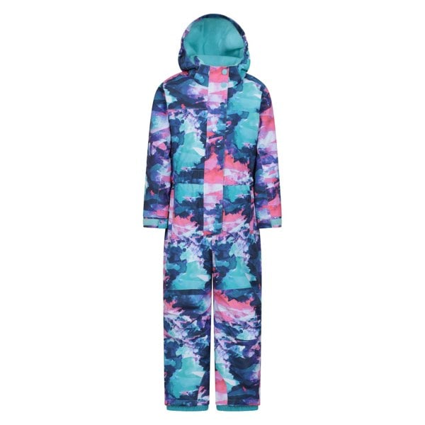 Mountain Warehouse Childrens/Kids Cloud Print Waterproof All In One Snowsuit - Light Purple