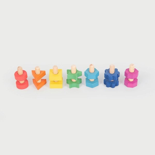tickit Rainbow Wooden Nuts & Bolts