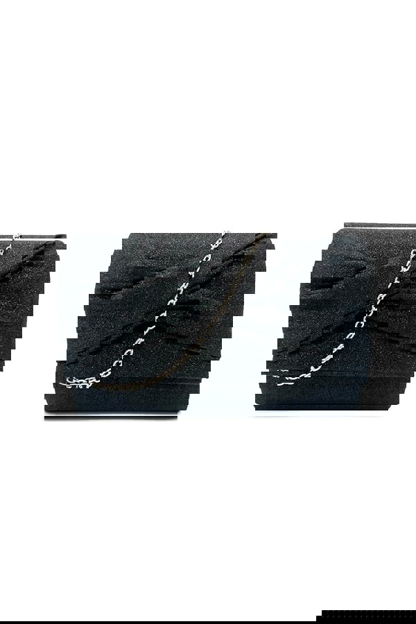 Pluspup Pleated Glitter Clutch Bag with Chain Strap